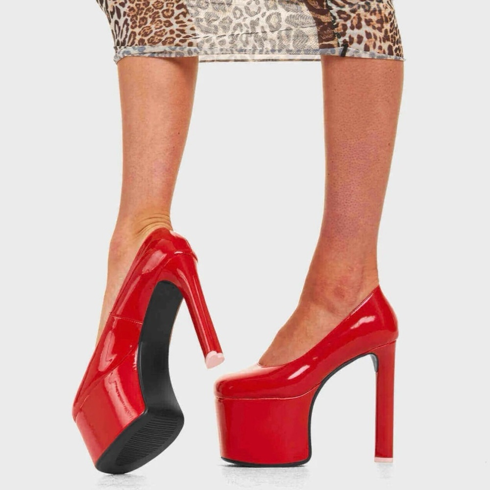 Lamoda new, still in box platform red heels